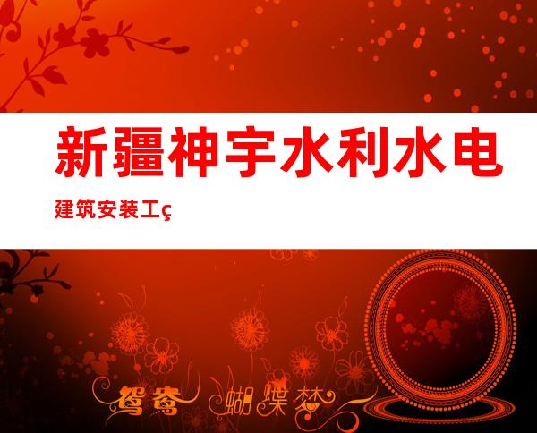 新疆神宇水利水电建筑安装工程有限责任公司二分公司